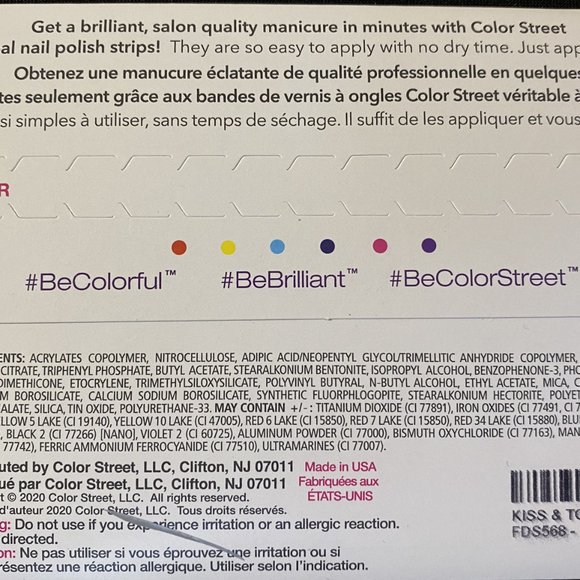 Color Street Nail Strips ~ Kiss & Toile - Picture 2 of 6